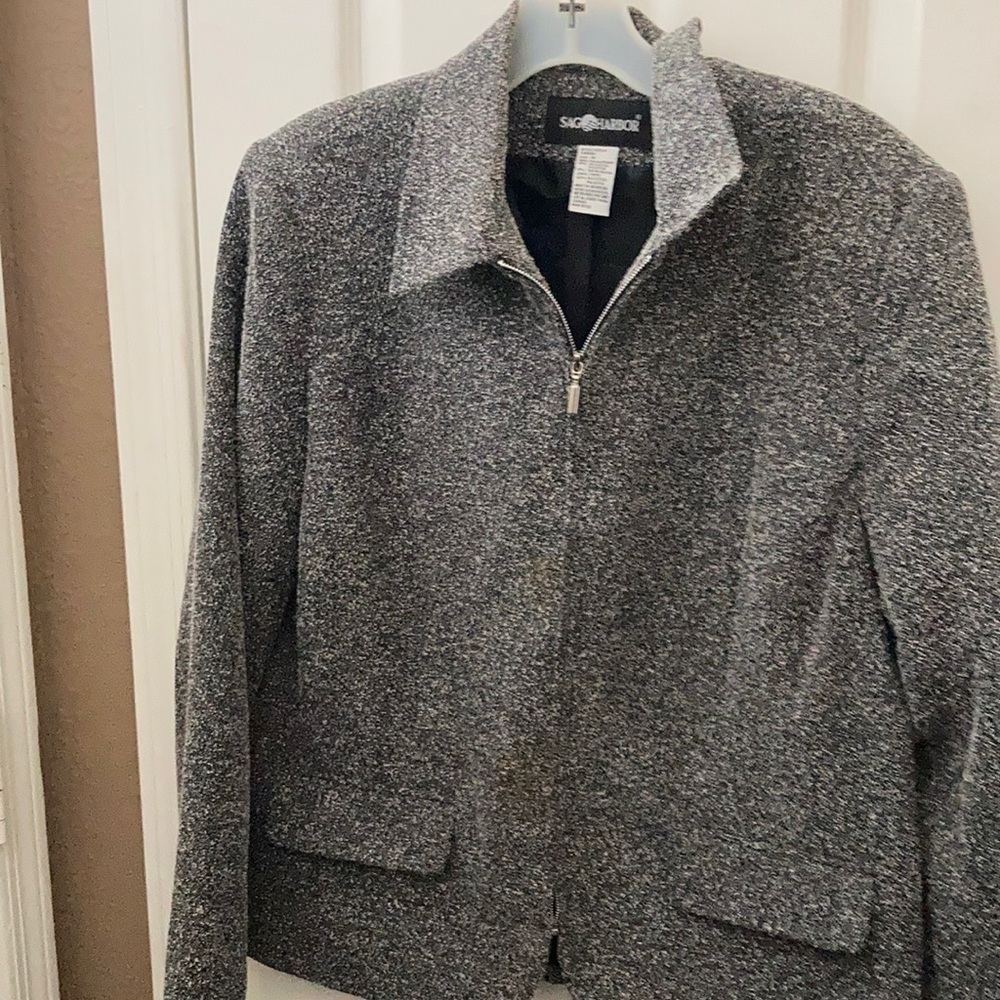 FINAL MARKDOWN Sag harbor zip front jacket 14